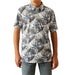 Boy's White Tropical Print Polo