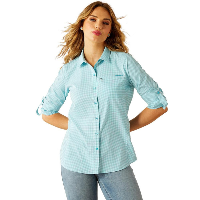 Women's VenTek Peacock Blue Check Shirt