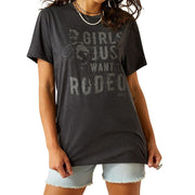 Women's Charcoal Rodeo Girls Tee