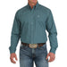 Men's Green Print Classic Fit Shirt