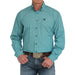 Men's Turquoise Long Sleeve Shirt
