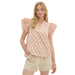 Women's Peach Print Top