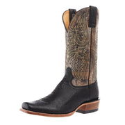 Men's Futurity Platinum Black Bison Vamp 13In Textured Taupe Top Boot