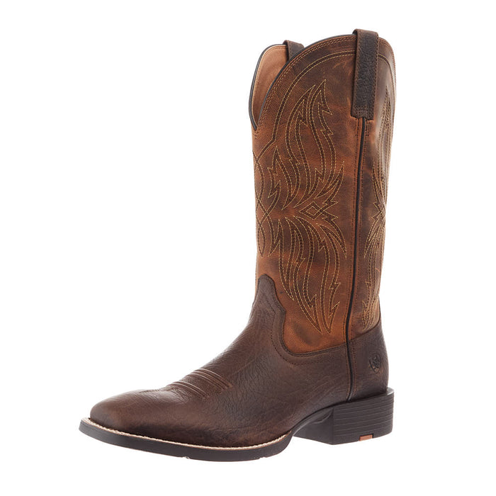 Men's Sport Rustler Toffee Hippo Print Vamp 13in Rich Oak Top