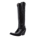 Women's Casanova Black Patent Leather Crocodile Print Boot