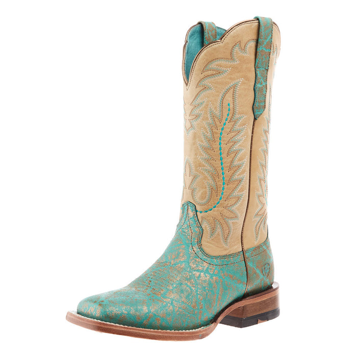 Womens Frontier Tilly Turquoise 13In Tan Top Boot