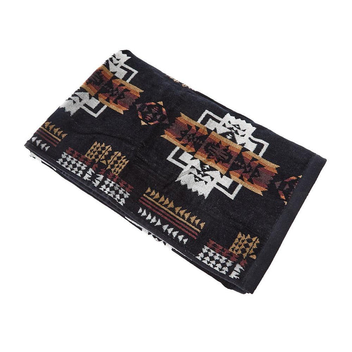 Southwest Black Oversized Towel