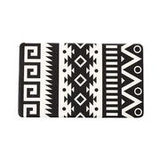 Black and White Southwest Anti-Fatigue Kitchen Floor Mat