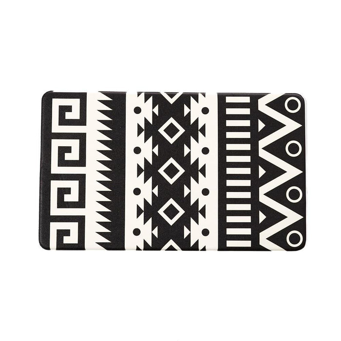Black and White Southwest Anti-Fatigue Kitchen Floor Mat