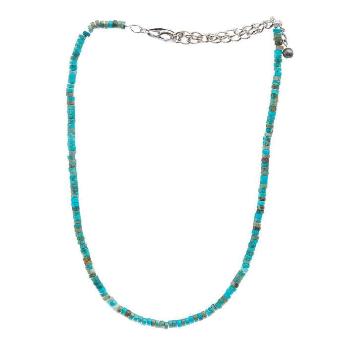 Handmade Turquoise Rondelle Choker