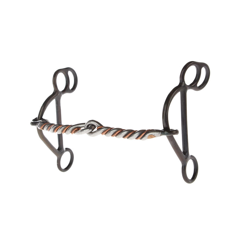 Two-Piece Twisted Copper Wire Snaffle Gag Bit