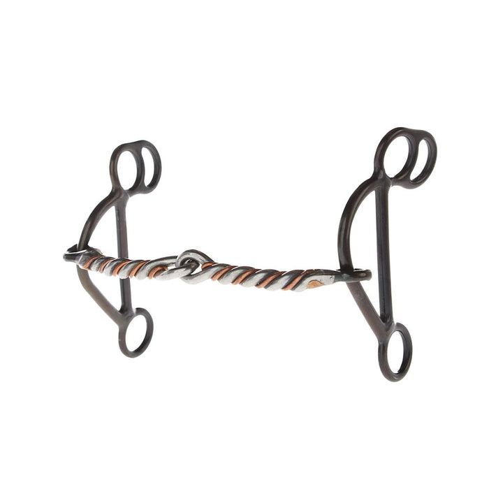 Two-Piece Twisted Copper Wire Snaffle Gag Bit