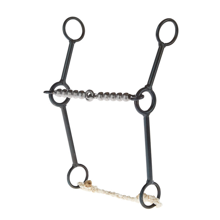 Snaffle Gag Bit with Solid Bead Mouthpiece