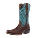 Women's Round Up Brown 11In Turquoise Top Boot