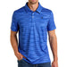 Men's Blue Striated Printed Polo