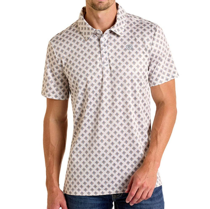 Men's Natural Mini Aztec Polo