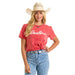 Women's Red Western Graphic Tee