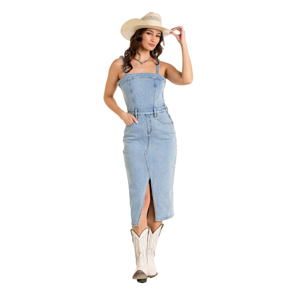 Rock & Roll Denim Women's Detachable Strap Dress — NRS