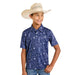 Boy's Navy Cactus Print Polo