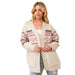 Women's Oat Pink Aztec Sweater Cardigan