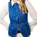 Women's Gold Button Denim Vest