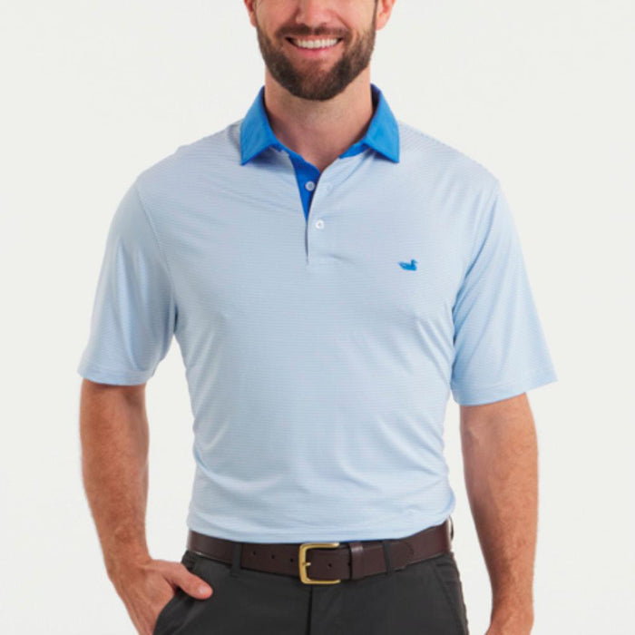 Men's Blue & White Bermuda Hampton Polo