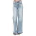Women's Light High Rise Shadow Hem Jeans