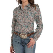 Women's Paisley Button Down Shirt