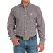 Men's Purple Print Long Sleeve Button Shirt