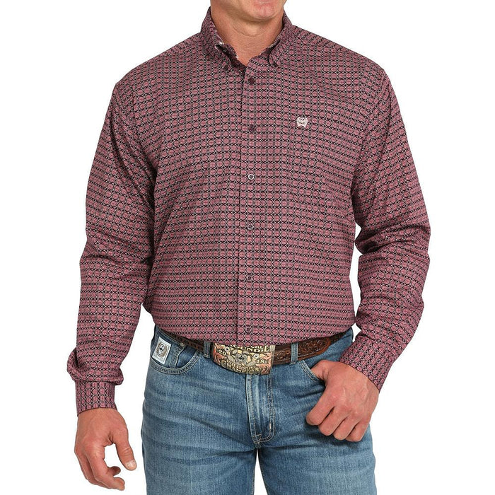 Men's Print Long Sleeve Button Shirt