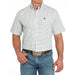 Men's White Print Short Sleeve Shirt