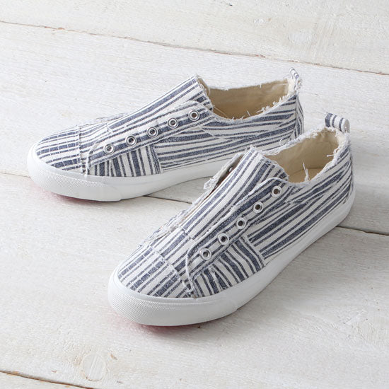 Navy Stripe Babalu Shoes