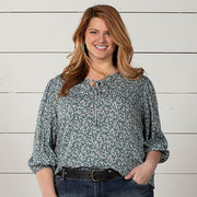 Women's Sadie Sweet In Sage Blue Plus Top