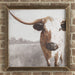Levi Longhorn 25x25 Wood Framed Art