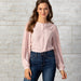Pleated Pink Top