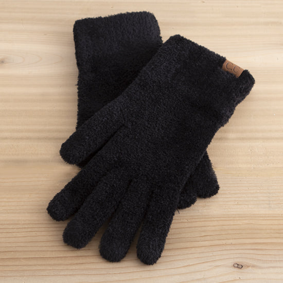 Black Chenille CC Gloves