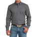 Men's Grey Modern Fit Long Sleeve Button Shirt