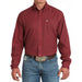 Men's Red Print ArenaFlex Long Sleeve Button Shirt
