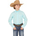 Boy's Turquoise Long Sleeve Button Shirt