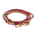 Fuchsia and Leopard Laced Barrel Reins