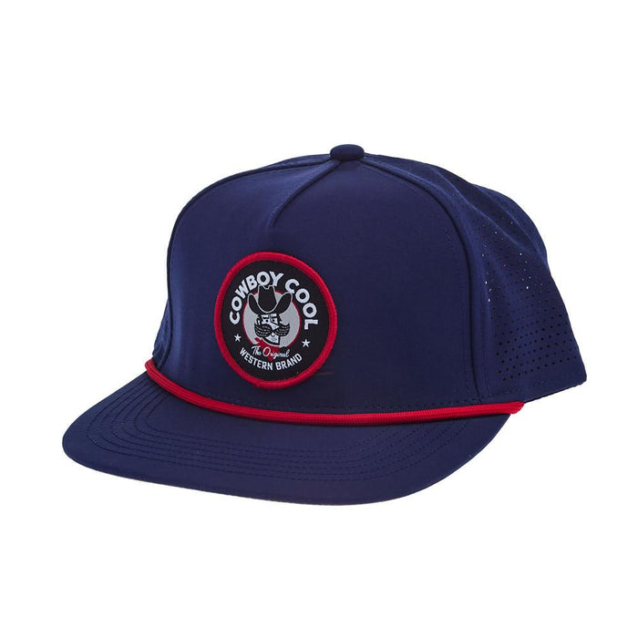 Navy Retro Revival Rope Cap