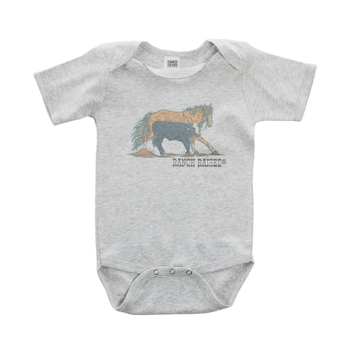 Boy's Light Grey Cowtown Onesie