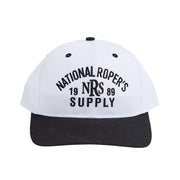 National Ropers Supply White & Black Rope Cap