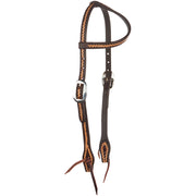 Medium Oil Rope Tooled 5/8 Single Ear Headstall