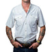 Men's White Vented Pearl Snap Shirt