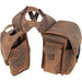 Distressed Leather Medium Horn Bag