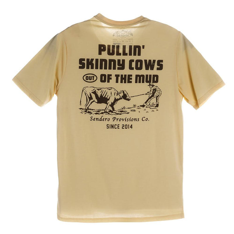Men's Skinny Cows Cream Tee