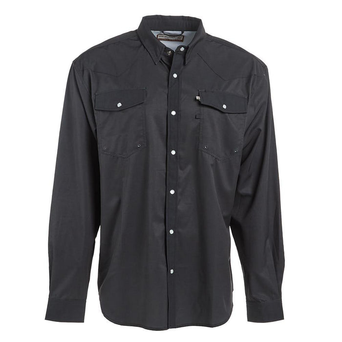 Men's Charcoal Long Sleeve Pearl Snap Shirt