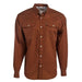 Men's Tan Long Sleeve Snap Shirt