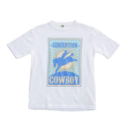 Boy's White Generation Cowboy Short Sleeve Tee Shirt